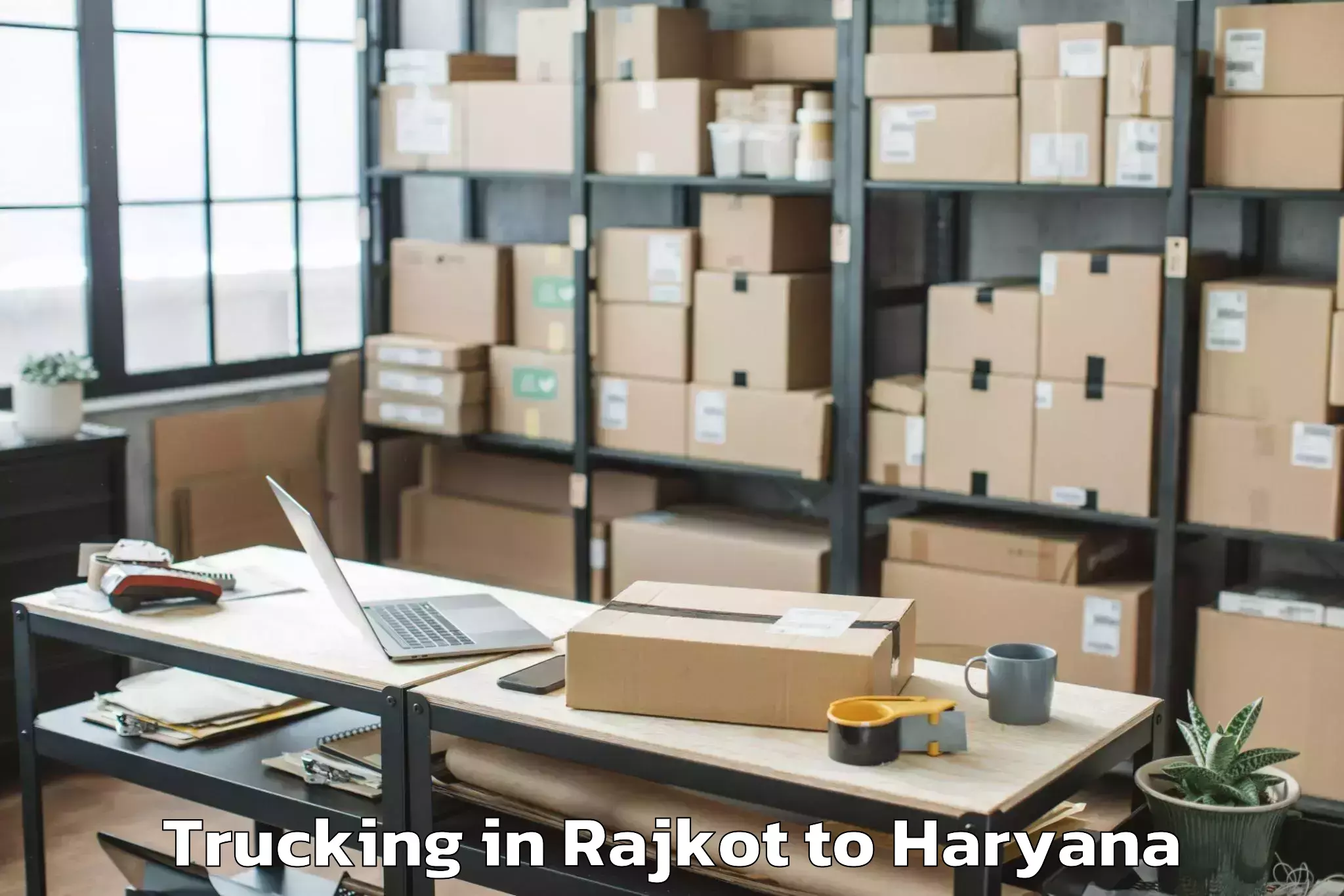 Easy Rajkot to Palwal Trucking Booking